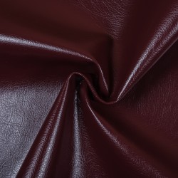 Ткань Дерматин (Кожзам) для мебели, цвет Бордовый (на отрез)  в Мичуринске