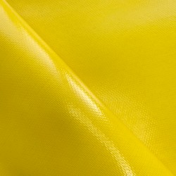 Ткань ПВХ 600 гр/м2 плотная, Жёлтый (Ширина 150см), на отрез  в Мичуринске
