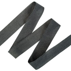 Окантовочная лента-бейка, цвет Чёрный 22мм (на отрез)  в Мичуринске