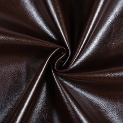 Ткань Дерматин (Кожзам) для мебели, цвет Темно-Коричневый (на отрез)  в Мичуринске
