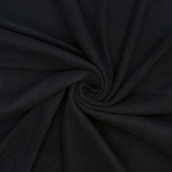 Ткань Флис Односторонний 130 гр/м2, цвет Черный (на отрез)  в Мичуринске