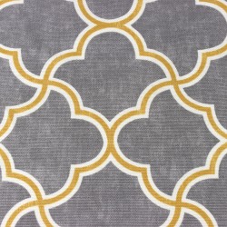 Интерьерная ткань Дак (DUCK), принт &quot;Орнамент на Сером&quot; (на отрез)  в Мичуринске