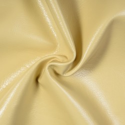 Ткань Дерматин (Кожзам) для мебели, цвет Кремовый (на отрез)  в Мичуринске