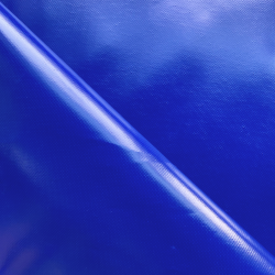 Ткань ПВХ 450 гр/м2, Синий (Ширина 160см), на отрез  в Мичуринске
