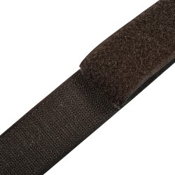 Контактная лента 40мм (38мм) цвет Тёмно-Коричневый (велькро-липучка, на отрез)  в Мичуринске