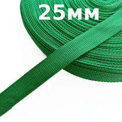 Лента-Стропа 25мм, цвет Зелёный (на отрез)  в Мичуринске